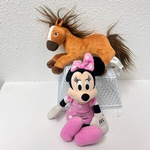 Disney Minnie Mouse Stuffed Animal- pink 9 inch plush toy spirit movie horse